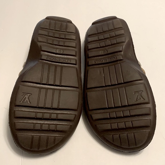 AUTHENTIC LOUIS VUITTON SLIDES SANDALS SHOES BROWN SIZE 8 - preowned - Picture 4 of 7